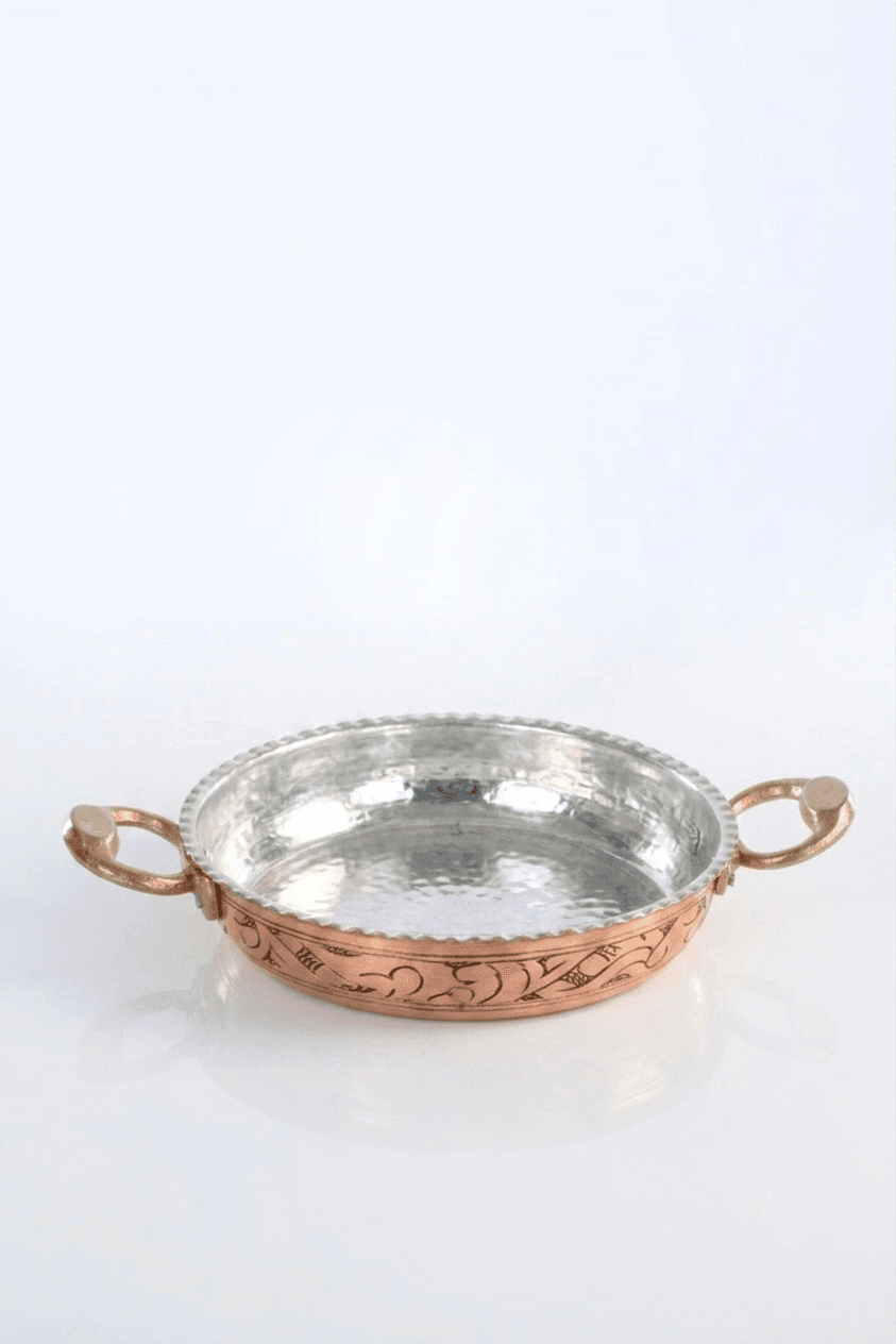 Bakır Tava 18 Cm (Küçük Boy)
