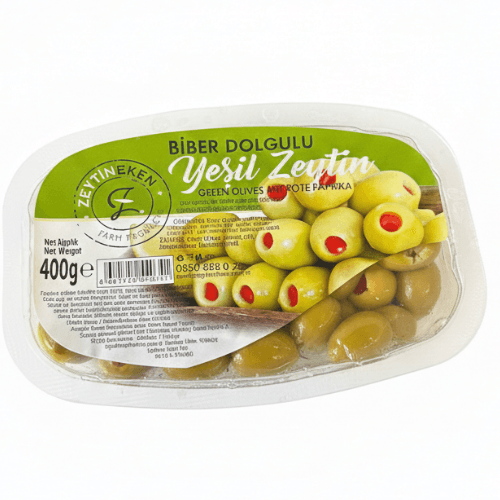 Gemlik Biber Dolgulu Yeşil Zeytin 400 Gr