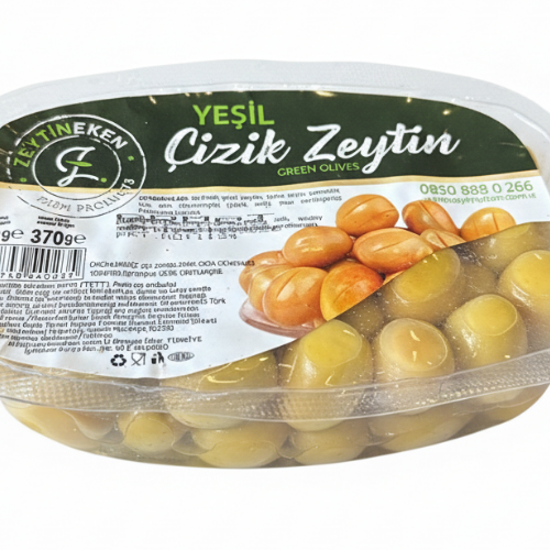 Gemlik Yeşil Çizik Zeytin 400 Gr